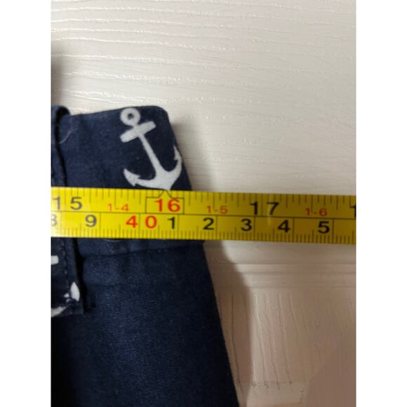 J. Crew Bermuda Shorts Navy Blue Embroidered Anchors Women Size 4 - Picture 3 of 5